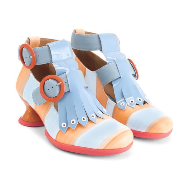 John Fluevog Shoes - John Fluevog Enneagram Individualist Ankle Strap Heels with Kiltie 9.5